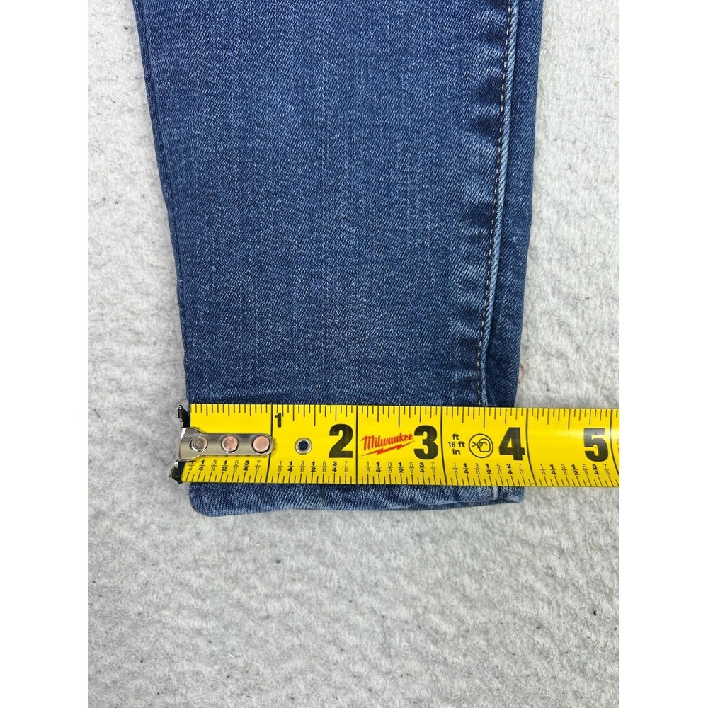 Levis Premium 721 High Rise Skinny Jeans Womens 26x29 Blue Distressed Denim - Picture 14 of 15